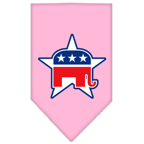 Republican Screen Print Bandana Light Pink Large